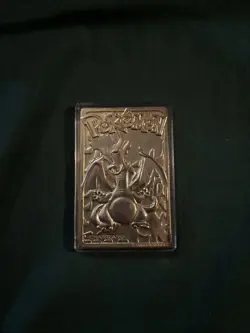 1999 Pokemon Burger King Charizard 23K Gold Plated Trading Card - Image 1