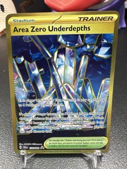Pokemon TCG Area Zero Underdepths Hyper Rare Gold Card 174/142 Stellar Crown - Image 1
