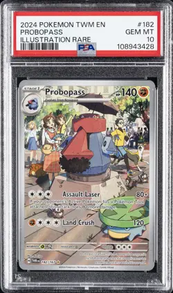 2024 POKEMON TWM EN-TWILIGHT MASQUERADE ILLUSTRATION RARE #182 PROBOPASS PSA 10 - Image 1