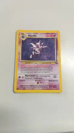 Pokemon TCG Karte - Alpollo (Haunter) - Holo, German/Deutsch - 6/62 Fossil - Image 1