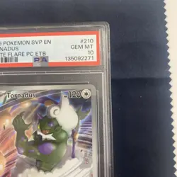 2025 POKEMON WHITE FLARE POKEMON CENTER ETB PROMO SVP #210 TORNADUS PSA 10 - Image 3