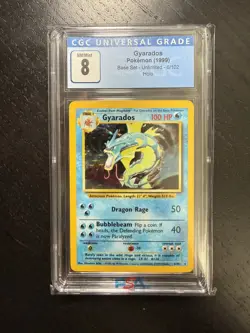 1999 Pokemon Gyarados #6 Base Set Holo CGC 8 - Image 1