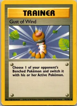 Base Set #093/102 Gust of Wind Pokemon Moderately Played - Image 1