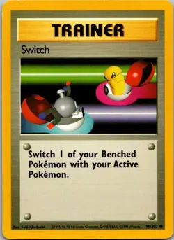 Base Set #095/102 Switch Pokemon Moderately Played - Image 1