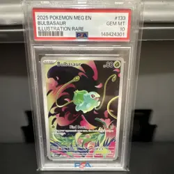 Nintendo 2025 Pokemon TCG Bulbasaur Illus Rare Holo ME01 #133 PSA 10 - Image 1