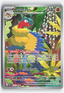 Archeops Holo Illustration Rare Pokemon SV: White Flare 132/086 NM - Image 1