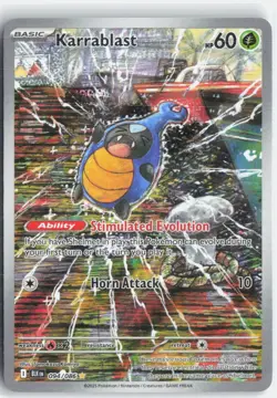 Karrablast - Holo Illustration Rare Pokemon SV: Black Bolt 094/086 NM - Image 1