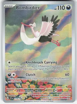 Bombirdier Holo Illustration Rare Pokemon SV01: Scarlet & Violet Base 219/198 NM - Image 1