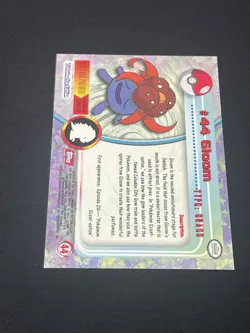Topps Pokemon Series 1 Gloom #44 Red Logo 4th Print Ink Error Pink - Image 2