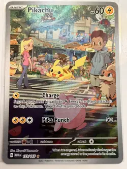 Pokemon TCG. Pikachu 173/165 Illustration Rare IR. Scarlet & Violet 151. NM - Image 2