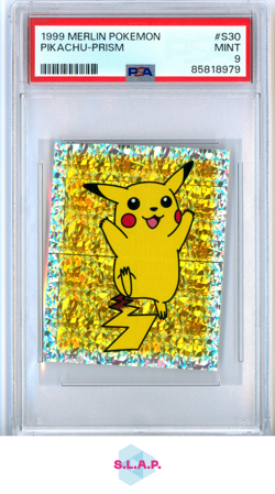PIKACHU MERLIN POKEMON S30 1999 MERLIN - ENGLISCH PSA 9 - Image 1