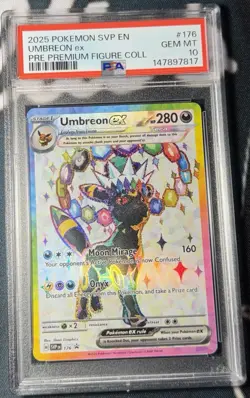 2025 Pokemon SVP EN Umbreon Ex Pre Premium Figure Collection PSA 10 - Image 1