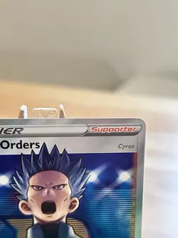 Pokemon TCG Boss's Orders SWSH251 Cyrus Promo Cyrus NM Full Art Supporter - Image 2