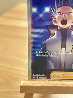 Pokemon TCG Boss's Orders SWSH251 Cyrus Promo Cyrus NM Full Art Supporter - Image 3