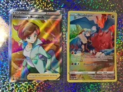 Pokemon TCG: TG09/TG30 Druddigon; Full Art Promo SWSH152 Professor's Research - Image 1