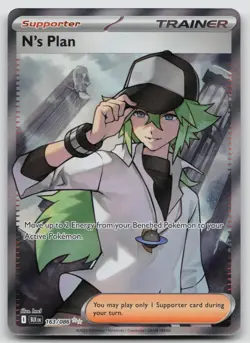 N's Plan 163/086 Holo Ultra Rare Black Bolt Pokemon Near Mint - Image 1