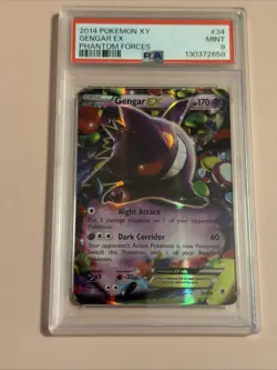 2014 Pokemon XY Gengar ex PSA 9 Phantom Forces - Image 1