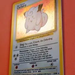 Pokemon Clefairy 5/102 Base Set Holo Rare Unlimited 40 HP English 1999 WOTC - Image 2