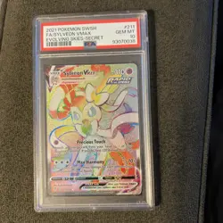 2021 Pokemon SWSH FA/SYLVEON VMAX #211 Evolving Skies Secret PSA 10 - Image 1