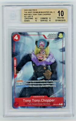 2025 One Piece The Best Prem Booster 2 Tony Tony.Chopper #OP10011 Alt Art BGS 10 - Image 1