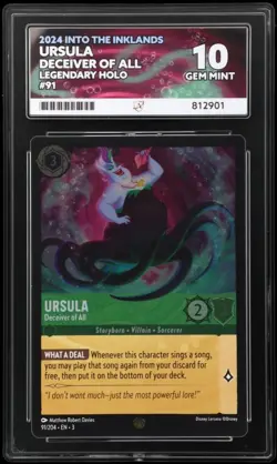 Disney Lorcana Ursula Deceiver of All Legendary Holo Foil 91/204 Inklands Ace 10 - Image 1