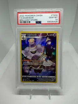 Dusknoir TG06 Brilliant Stars Ultra Rare Holo ENG PSA 10 Pokemon Card - Image 1
