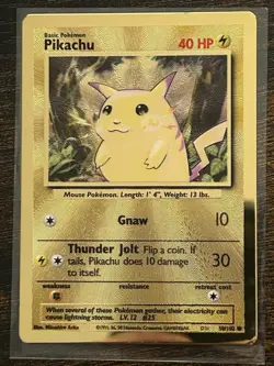 Pokemon Pikachu 058/102 Celebrations Metal Card Holo Promo See Photos! MP - Image 2