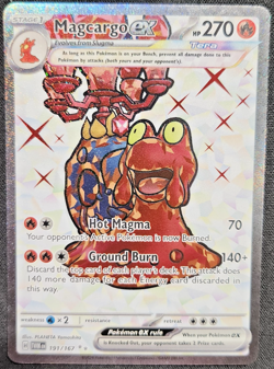 Pokemon Magcargo EX Ultra Rare Card #191/167 Sv06: Twilight Masquerade Tcg - Image 1