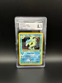 CGC 8.5 Gyarados Base Set 2 007/130 Holo Rare Pokemon Card English 2000 - Image 1