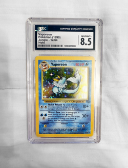 Pokemon CGC 8.5 Vaporeon 12/64 Holo Rare Jungle Pokemon Card - Image 3