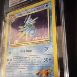 Pokemon Misty's Seadra 9/132 Gym Heroes Prerelease Promo Holo CGC 8.5 Card - Image 2