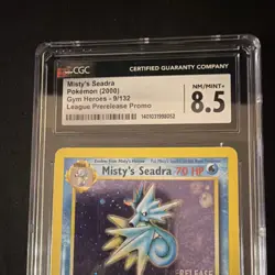 Pokemon Misty's Seadra 9/132 Gym Heroes Prerelease Promo Holo CGC 8.5 Card - Image 5