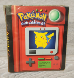 Vintage Pokemon Pikachu Meowth Trading Card 3 Ring Binder Plymouth 4077 READ! - Image 2