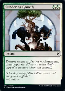x4 Sundering Growth MTG Commander 2019 C M/NM, English - Image 1
