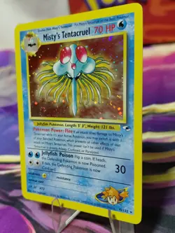 Pokemon TCG Misty's Tentacruel Gym Heroes HUGE SWIRL HOLO Lightly Played WOTC - Image 2