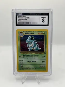 CGC 8 NM/MINT Nidoqueen 7/64 Jungle Holo Pokemon Card TCG - Image 1