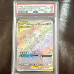 Pokemon 2019 Moltres & Zapdos & Articuno GX 69 SR Hidden Fates GEM MINT PSA 10 - Image 1