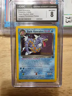 Dark Gyarados 1999 pokemon team rocket 08/82 league prerelease Promo Holo CGC 8 - Image 1