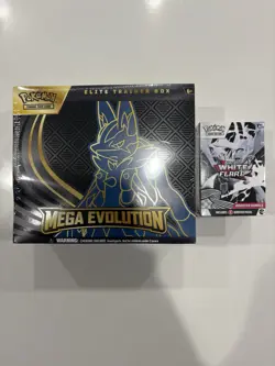 Pokemon TCG Mega Evolution Lucario ETB & White Flare Booster Bundle SEALED - Image 3