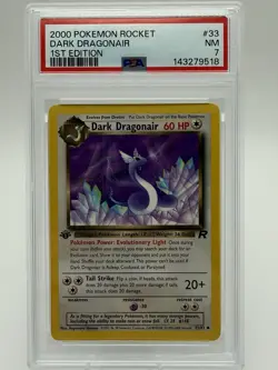 Pokemon Rocket Dark Dragonair 33/82 1st Edition PSA 7 NM - Image 1