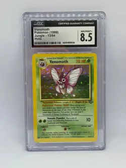 Venomoth #13 Pokemon Jungle Holo - CGC NM/MINT 8.5 - Image 1