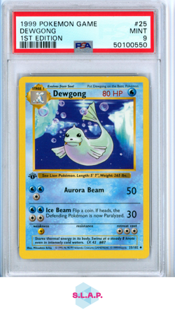 DEWGONG 1ST EDITION POKEMON GAME 1999 25 PSA 9 - Image 1
