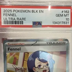 Pokemon TCG Fennel Ultra Rare Holo Sv: Black Bolt 162/086 PSA 10 - Image 2