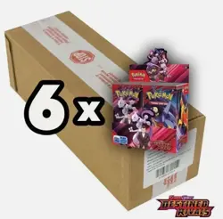 Pokemon Destined Rivals Sealed Booster Box Case - 6x Booster Boxes - Image 1