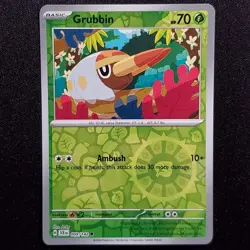 Grubbin 9/142 Reverse Holo Common Stellar Crown Pokemon Lightly Played - Image 1