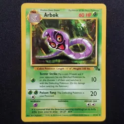 Arbok 31/62 Unlimited Uncommon Fossil Pokemon Lightly Played - Image 1