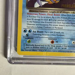 Pokemon Dark Gyarados TCG Prerelease 8/82 WOTC CGC 8 Near mint - Image 5