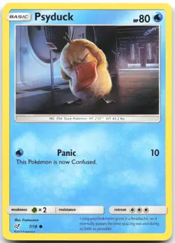 Psyduck 7/18 Common Detective Pikachu Pokemon Holo Near Mint - Image 1