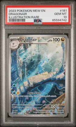 2023 POKEMON MEW EN-151 ILLUSTRATION RARE #181 DRAGONAIR PSA 10 GEM MINT - Image 1