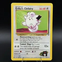 Erika's Clefairy 25/132 Unlimited Gym Heroes Pokemon Card TCG - NM 💎 - Image 3
